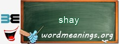 WordMeaning blackboard for shay